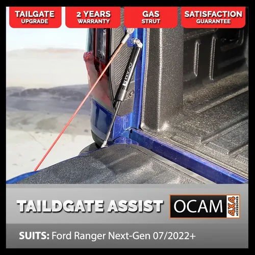 OCAM Tailgate Assist Strut Kit (Slow Down) for Ford Ranger Next-Gen 07/2022+