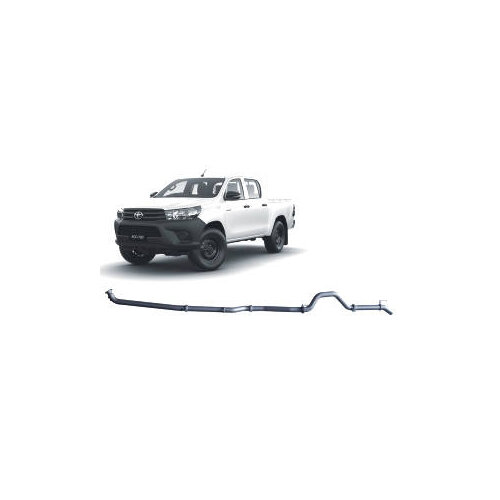 Redback Extreme Duty 3" Exhaust System for Toyota Hilux N80 01/2015-Current, DPF Back, With Pipe Only, No Mufflers