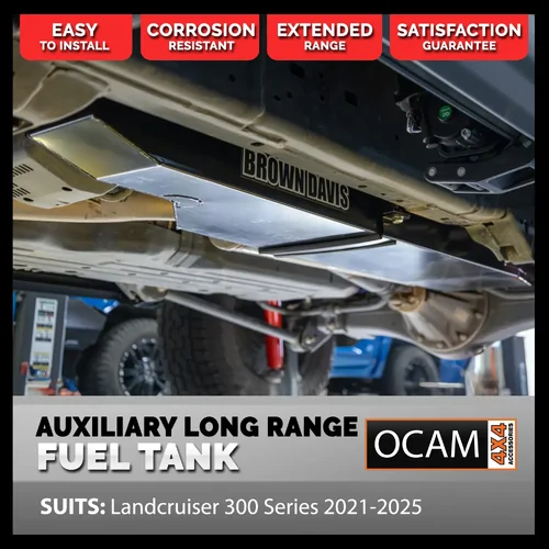 Brown Davis 87L Replacement Long Range Replacement Sub Fuel Tank for Landcruiser 300 Series 2021-2025, TL300R1