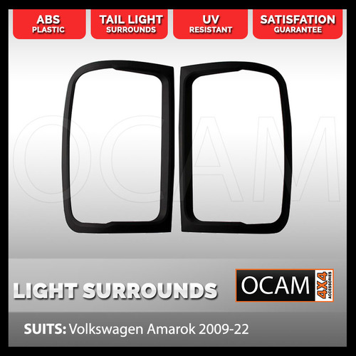 Tail Light Lamp Surrounds for Volkswagen Amarok 2009 - 2020 Matt Black