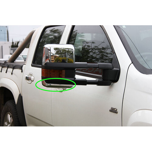 Replacement Back Cover for OCAM TM2 Towing Mirrors Driver Side-Bottom Piece Chrome