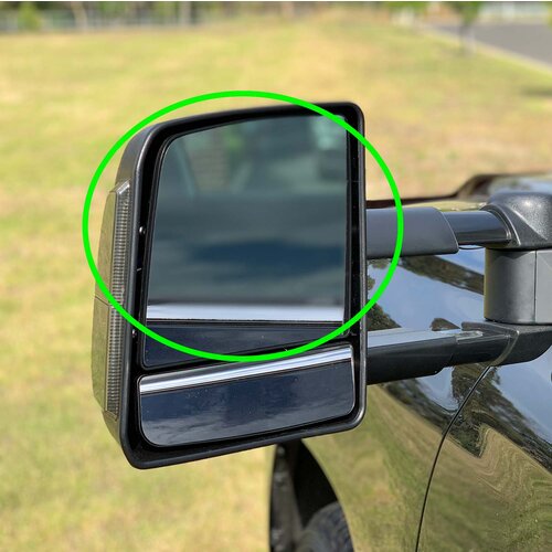 Replacement Glass for OCAM TM3 Towing Mirrors Heated Passenger's Side - Top Piece