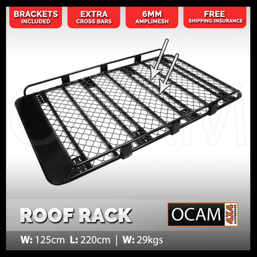 OCAM Aluminium Tradesman Roof Rack Internal 1250mm for Patrol Landcruiser Pajero