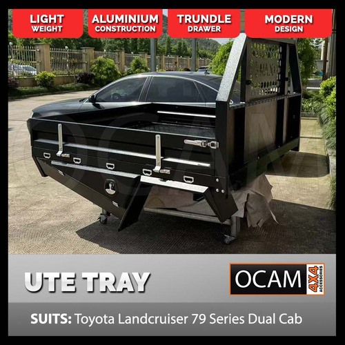 OCAM Deluxe Aluminium Ute Tray For Toyota Landcruiser 79 Series Dual Cab