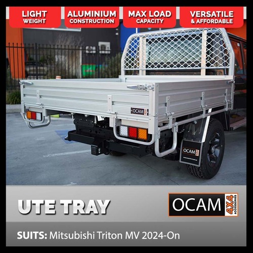 OCAM Commercial Aluminium Tray suits Mitsubishi Triton MV 2024-Current Dual Cab 1800 x 1800 x 235