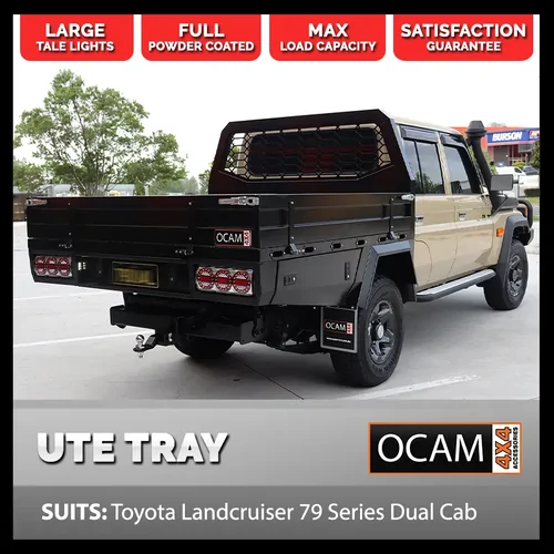 OCAM Deluxe Aluminium Ute Tray For Toyota Landcruiser 79 Series Dual Cab