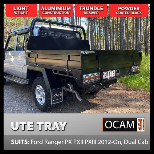 OCAM Aluminium Ute Tray For Ford Ranger PX PXMKII PXMKIII 2011-06/2022, Dual Cab