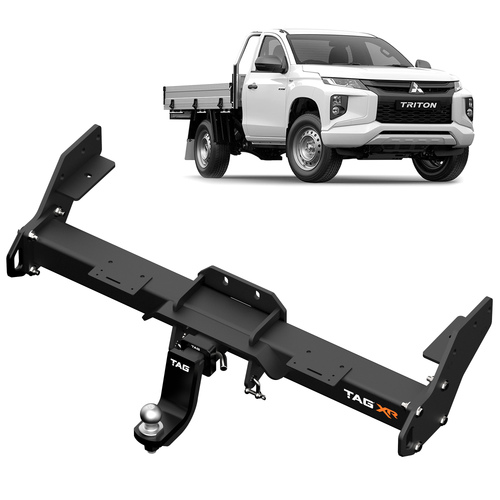 TAG Extreme Recovery Towbar for Mitsubishi Triton MQ & MR Series 01/2015 - 2024 Cab Chassis No Rear Step Complete with Tow Ball