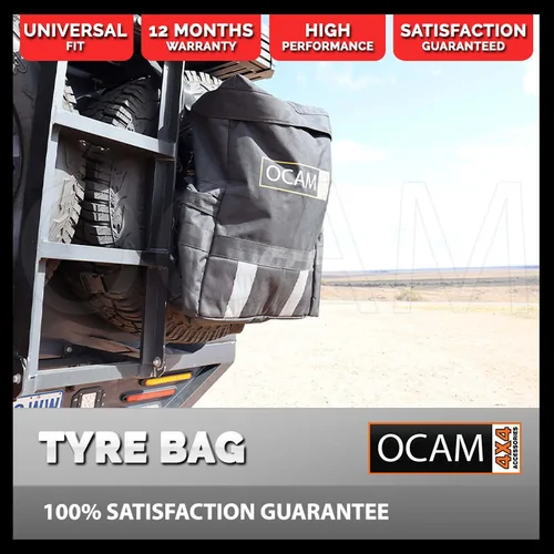 Heavy Duty Spare Tyre Accessories Bag 60L Rear Wheel Rubbish Bin 4WD 4X4