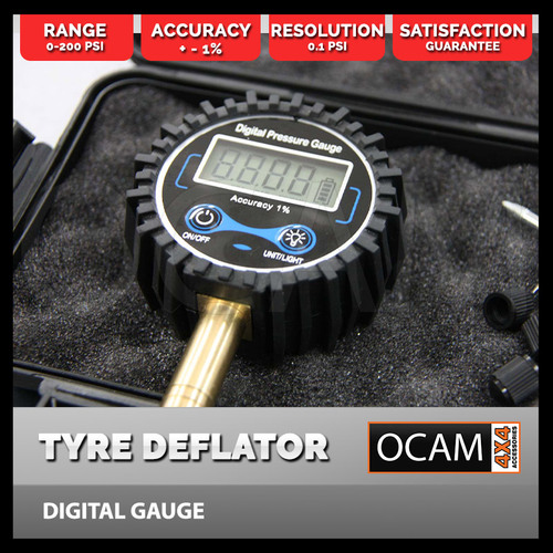 Rapid Tyre Deflator Air Deflators 4X4 4WD with Digital Display Pressure Gauge