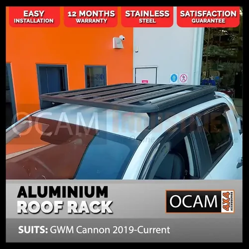 OCAM CMM V1 Aluminium Platform Flat Roof Rack for GWM Cannon 2019-Current