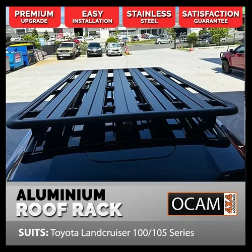 OCAM CMM V1 Aluminium Platform Flat Roof Rack for  Toyota Landcruiser 100/105 Series 3/4 1800x1425mm