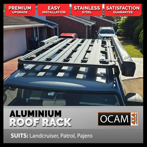 OCAM CMM V1 Aluminium Platform Flat Roof Rack For Landcruiser, Patrol, Pajero 2200 x 1250mm