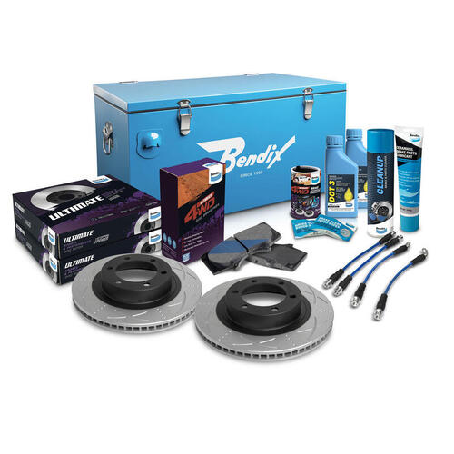 Bendix Ultimate 4WD Brake Upgrade Kit Suits Toyota Landcruiser Prado 120 Series2002-10, Front, Height: 50mm (2")