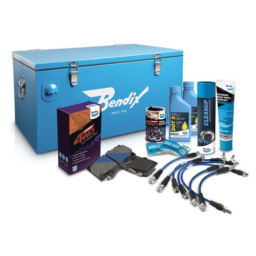 Bendix Ultimate 4WD Brake Upgrade Kit FRONT Suits Toyota Landcruiser VDJ76, 78, 79 Series, 08/2014-08/2016; ABS Models, NO VSC, 4" Lift