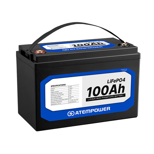 ATEMPOWER 12V 100Ah Lithium Battery LiFePO4 Deep Cycle Battery