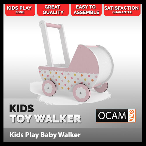 baby walker pram wooden