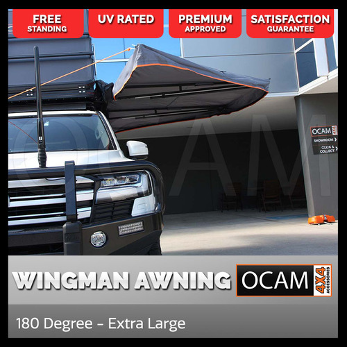 OCAM Wingman 180 Degree Awning - 600D Oxford 4x4 Camping