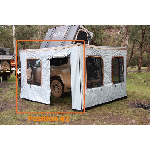 OCAM Wingman Premium Passenger Side Awning Wall, Position #2