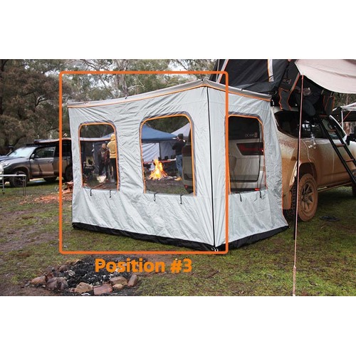 OCAM Wingman Premium Passenger Side Awning Wall, Position #3