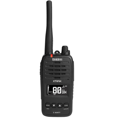 Uniden 5 Watt Waterproof Smart UHF Handheld Radio w/ Large OLED  XTRAK-50