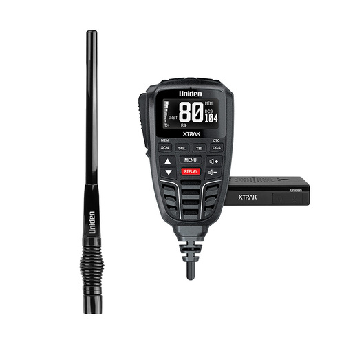 Uniden Smart UHF Radio w/ Large OLED Display & ATX970S Antenna XTRAK-80-OFFROAD-PACK