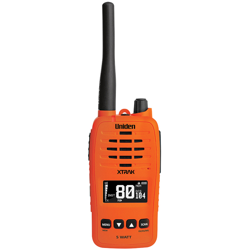 Uniden 5 Watt Waterproof Smart UHF Handheld Radio w/ Large OLED  XTRAK50-O